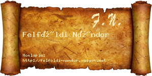 Felföldi Nándor névjegykártya