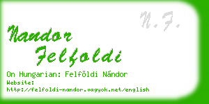 nandor felfoldi business card